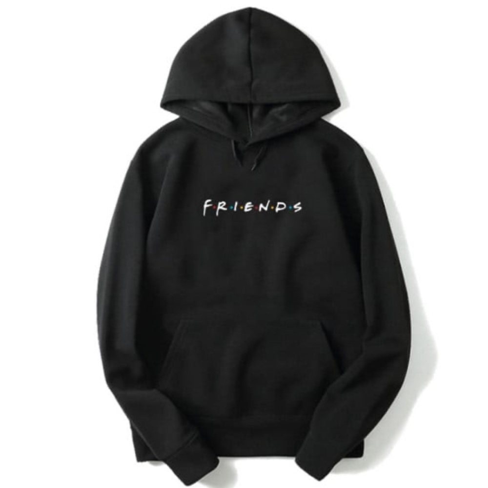 FRIENDS LONG SLEEVE HOODIE WITH STRINGS